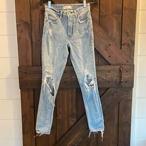 Abercrombie & Fitch Light Blue Distressed Jeans